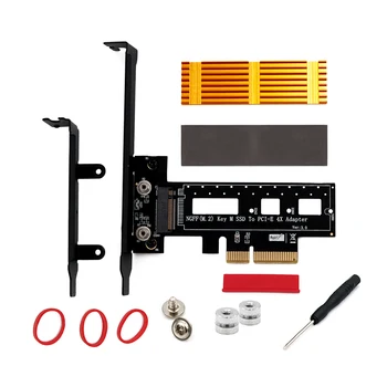 PCI Express 3.0 x4 to M.2 NVMe SSD M2 PCIE Riser Card PCIE to M2 Adapter for 2242-2280 M2 SSD + Low Profile Bracket M.2 Heatsink
PCI Express 3.0 x4 to M.2 NVMe SSD M2 PCIE Riser Card PCIE to M2 Adapter for 2242-2280 M2 SSD + Low Profile Bracket M.2 Heatsink