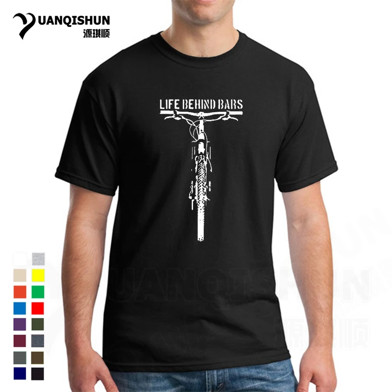 Men's Life Behind Bars MTB Mountain Biking T Shirt 16 Colors Fashion O-Neck Funny Clothing Casual Short Sleeve Tshirts | Мужская