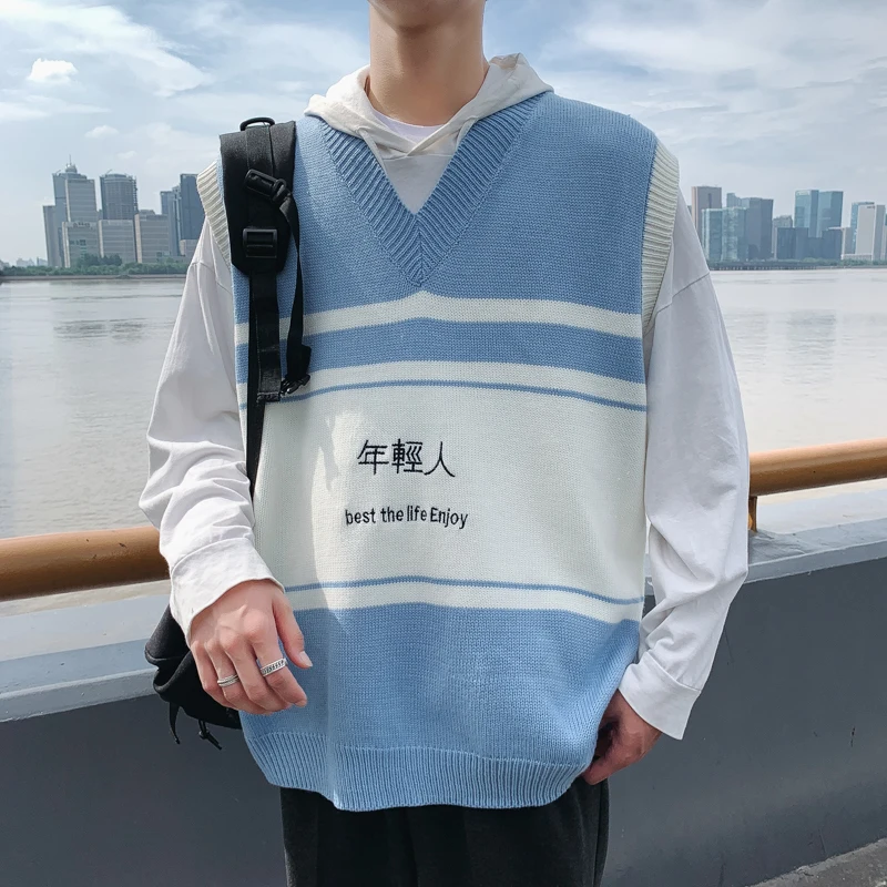 2019 Autumn And Winter New Men's V-neck Knit Couple Vest Loose Hong Style Fashion Casual Student Tide Pullover M-2XL
2019 Autumn And Winter New Men's V-neck Knit Couple Vest Loose Hong Style Fashion Casual Student Tide Pullover M-2XL