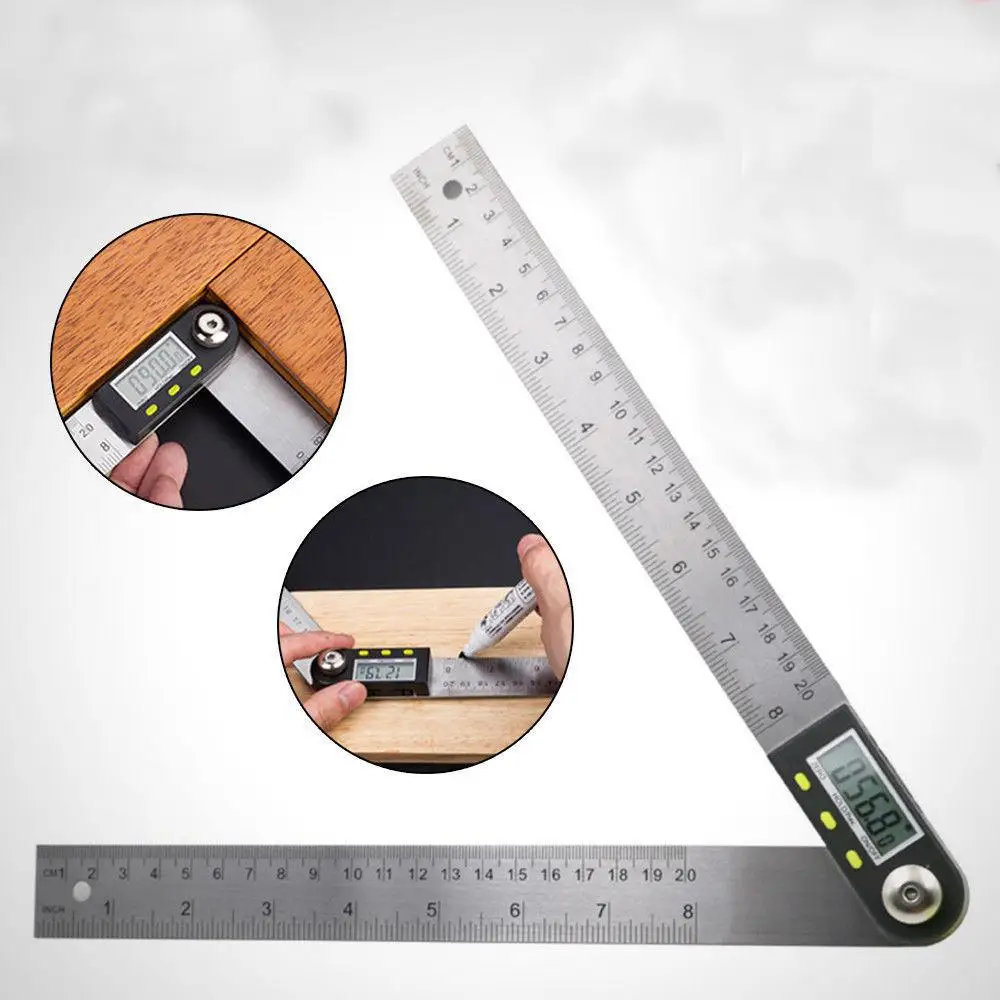 200mm Digital Protractor Inclinometer Goniometer Level Measuring Tool Electronic Angle Gauge Stainless Steel Angle Ruler
200mm Digital Protractor Inclinometer Goniometer Level Measuring Tool Electronic Angle Gauge Stainless Steel Angle Ruler
