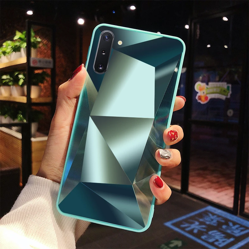 Diamond 3D Mirror Phone Cases for Samsung Galaxy S10 S10E S9 S8 Plus Note 10 Pro 9 8 Cover A10 A10S A20 A30 A40 A50 A70 Case | Мобильные