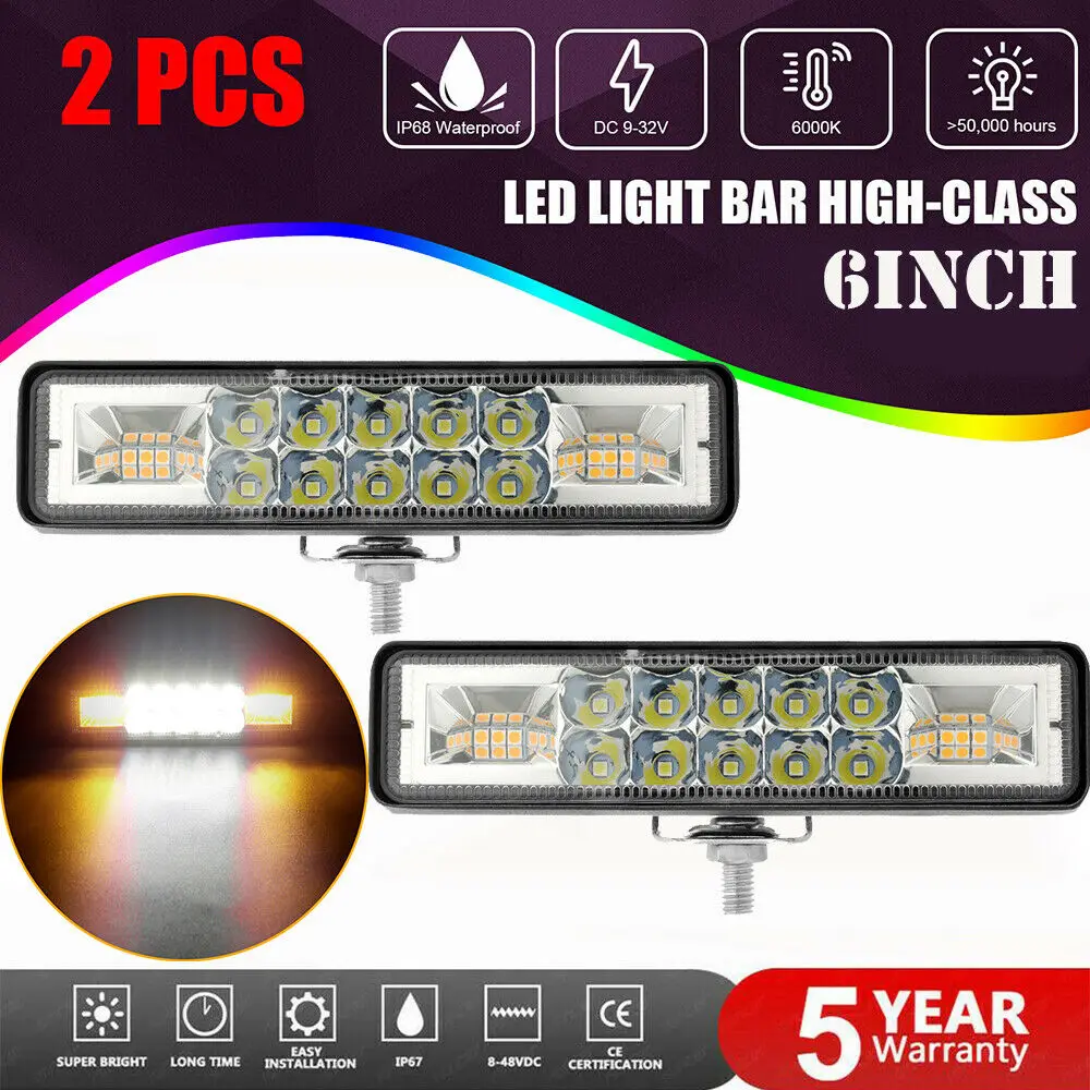 300W LED Work Light Bar Flood Light Driving Lamp Offroad Truck SUV 12V 24V 6inch LED Light Bar LED Turn Signal Lights For Auto
300W LED Work Light Bar Flood Light Driving Lamp Offroad Truck SUV 12V 24V 6inch LED Light Bar LED Turn Signal Lights For Auto