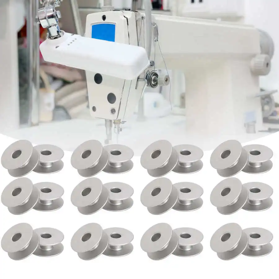 Description Picture 4 of item100Pcs Metal Sewing Bobbins Machine Accessories for Flat Embroidery Car Sewing Machine Replacement Sewing Bobbins Accessories