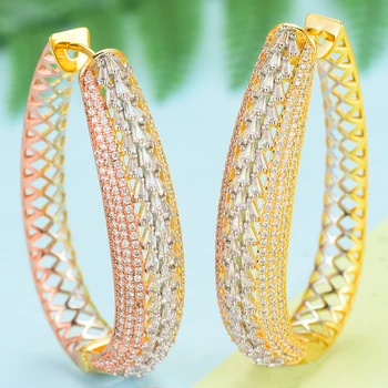 missvikki New Design Luxury Hoop Earrings for Noble Women Bride Wedding Gorgeous Full Top Clear CZ boucle d'oreille femme 2019
missvikki New Design Luxury Hoop Earrings for Noble Women Bride Wedding Gorgeous Full Top Clear CZ boucle d'oreille femme 2019