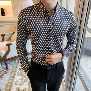 2020 Men's Casual Shirt Long Sleeve Shirt Printing High Quality Dot The Streets of Social Tuxedo Shirt Men Camisa Masculina
2020 Men's Casual Shirt Long Sleeve Shirt Printing High Quality Dot The Streets of Social Tuxedo Shirt Men Camisa Masculina