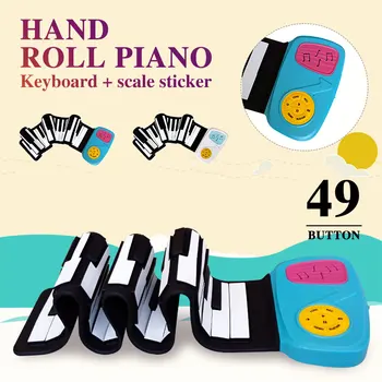 Flexible Electronic Keyboard Piano 49 Key with Loud Speaker Children Sound Spectrum Sticker Silicon 49K4 Teaching Music
Flexible Electronic Keyboard Piano 49 Key with Loud Speaker Children Sound Spectrum Sticker Silicon 49K4 Teaching Music