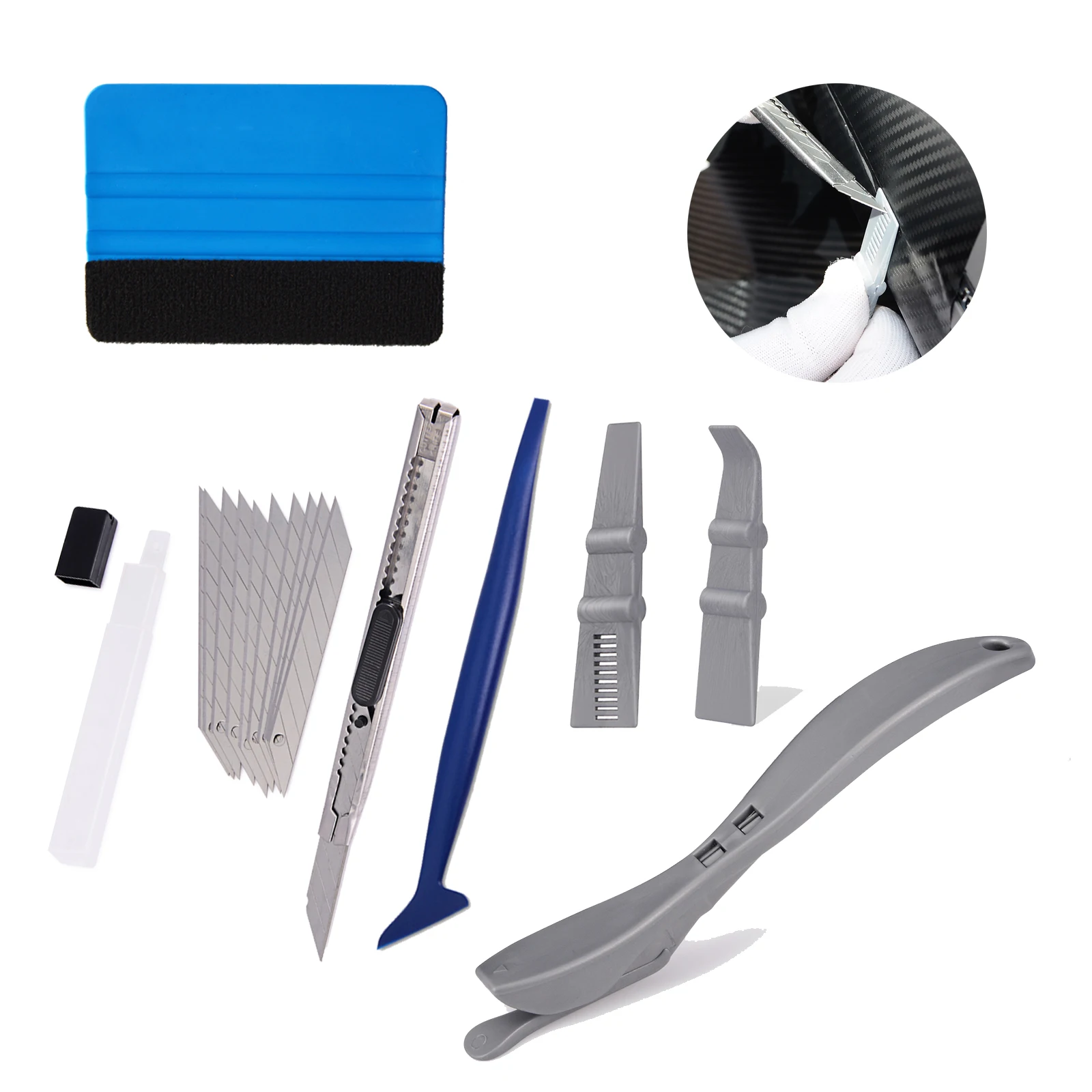EHDIS Car Body Film Install Tools Kit Vinyl Wrap Cutter Knife Window Tint Sticker Printing Wipe Edge Felt Soft Scraper Squeegee
EHDIS Car Body Film Install Tools Kit Vinyl Wrap Cutter Knife Window Tint Sticker Printing Wipe Edge Felt Soft Scraper Squeegee