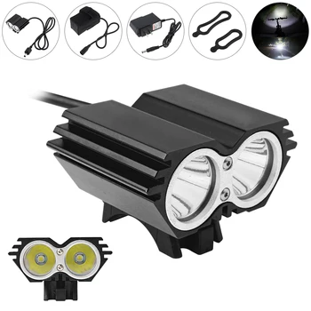5000LM X2 XM-L T6 Waterproof Bicycle LED Headlight 5W Safety Cycling Bike Front Lamp with Rechargeable Battery + Charger
5000LM X2 XM-L T6 Waterproof Bicycle LED Headlight 5W Safety Cycling Bike Front Lamp with Rechargeable Battery + Charger