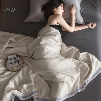 Tencel Washed Silk Quilt Smooth Blankets Solid Comforter Duvet King Queen Summer Air Condition Breathable Delicate and Silky
Tencel Washed Silk Quilt Smooth Blankets Solid Comforter Duvet King Queen Summer Air Condition Breathable Delicate and Silky