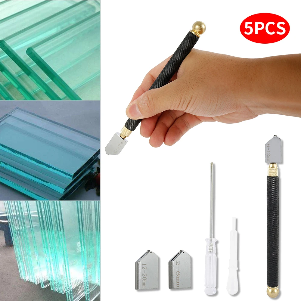 5PCS Diamond Glass Cutter Tool Alloy Cutting Wheel Metal Handle Head for Glass Mirror Tile Etc Cutting Glass Knife Tools
5PCS Diamond Glass Cutter Tool Alloy Cutting Wheel Metal Handle Head for Glass Mirror Tile Etc Cutting Glass Knife Tools