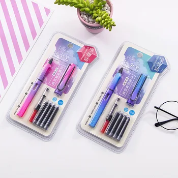 0.38mm High Quality Ink Pen Luxury Gradient Fountain Pen Plastic Pens With Ink Sac For Writing School Office Supplies Stationery
0.38mm High Quality Ink Pen Luxury Gradient Fountain Pen Plastic Pens With Ink Sac For Writing School Office Supplies Stationery