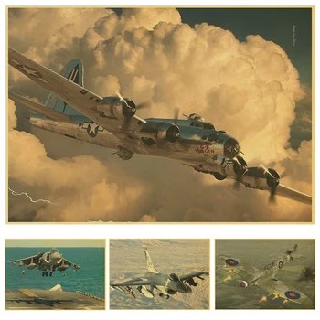 World War II plane and aircraft Poster retro kraft paper wall poster home decor
World War II plane and aircraft Poster retro kraft paper wall poster home decor