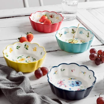 Flower Ceramic Salad Bowl Fruit Bowl Storage Bowl Salad Plates Baking Bowl for Breakfast Tableware Dropshipping
Flower Ceramic Salad Bowl Fruit Bowl Storage Bowl Salad Plates Baking Bowl for Breakfast Tableware Dropshipping