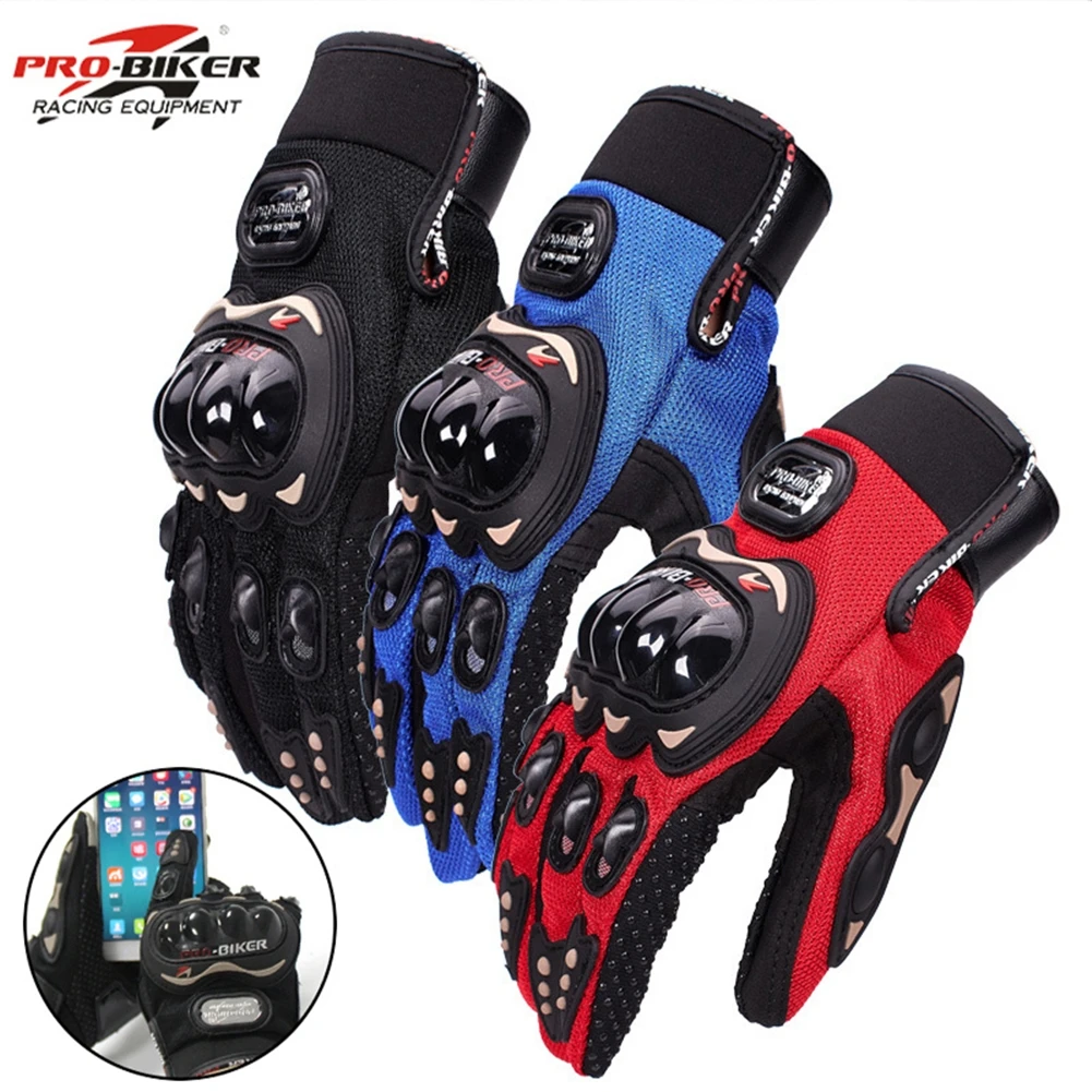 

Motorcycle Gloves Breathable Touch Screen Hand Protection Motorbike Racing Non-skid Rider Gauntlet Glove for Men Women MCS-01