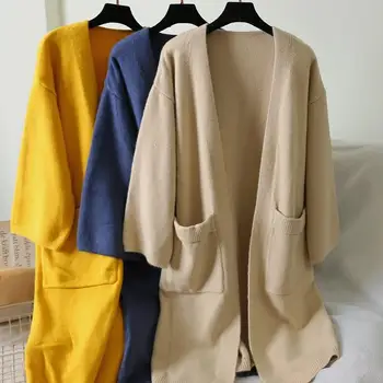 Women's Knitted Cardigan Sweater Pull Female Autumn Fashion Sweaters Coat Cardigans Loose Casual Sweaters
Women's Knitted Cardigan Sweater Pull Female Autumn Fashion Sweaters Coat Cardigans Loose Casual Sweaters