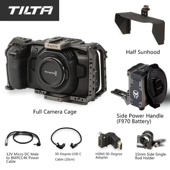 Tilta BMPCC 4K Full Camera Cage Side Power Handle Half Sunhood 90-Degree USB-C Cable HDMI 90-Degree Adapter for Blackmagic
Tilta BMPCC 4K Full Camera Cage Side Power Handle Half Sunhood 90-Degree USB-C Cable HDMI 90-Degree Adapter for Blackmagic