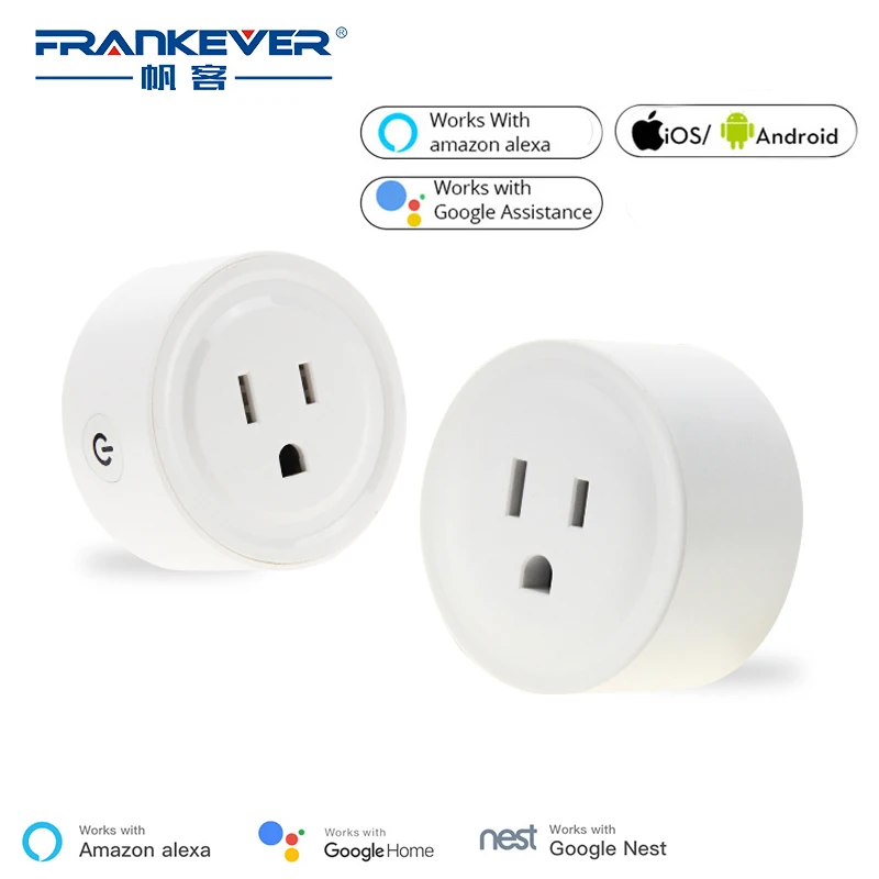 FrankEver Smart plug US Mini Smart Socket 10A Wifi Plug Timing Switch Voice Control Work with Alexa Google Assistant Smart Home
FrankEver Smart plug US Mini Smart Socket 10A Wifi Plug Timing Switch Voice Control Work with Alexa Google Assistant Smart Home