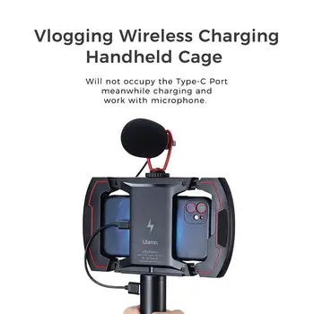 Ulanzi U-Rig Wireless Charging Handheld Vlogging Cage Smartphone Video Rig with 3 Cold Shoe Extension Port
Ulanzi U-Rig Wireless Charging Handheld Vlogging Cage Smartphone Video Rig with 3 Cold Shoe Extension Port