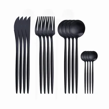 Kitchen Tableware Stainless Steel Cutlery Complete Cutlery Knives Forks Spoons Modern Spoon and Fork Set Golden Home Dinner Set 
Kitchen Tableware Stainless Steel Cutlery Complete Cutlery Knives Forks Spoons Modern Spoon and Fork Set Golden Home Dinner Set