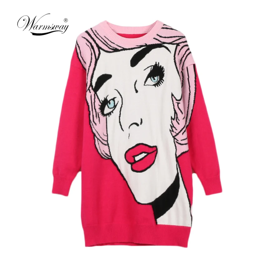 Fall Winter Oversized Sweaters Fashion Hit Color Abstract Beauty Avatar Pattern Jacquard Loose Long Sweaters C-301
Fall Winter Oversized Sweaters Fashion Hit Color Abstract Beauty Avatar Pattern Jacquard Loose Long Sweaters C-301