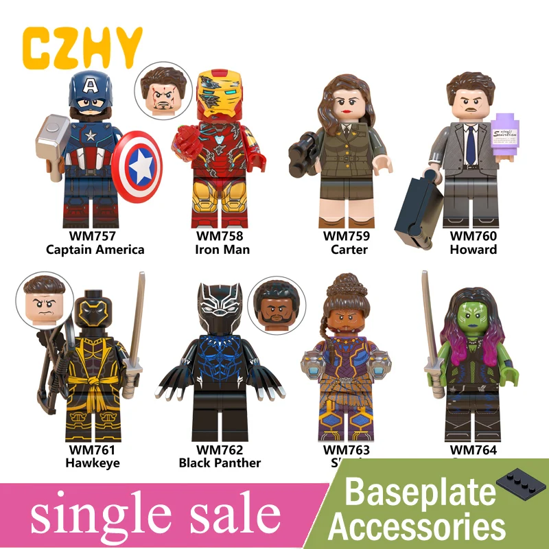 Single Avengers 4 Building Blocks Iron Man Howard Sharon Carter Captain America Black Panther Shuri Doctor Strange Toys WM6068
Single Avengers 4 Building Blocks Iron Man Howard Sharon Carter Captain America Black Panther Shuri Doctor Strange Toys WM6068