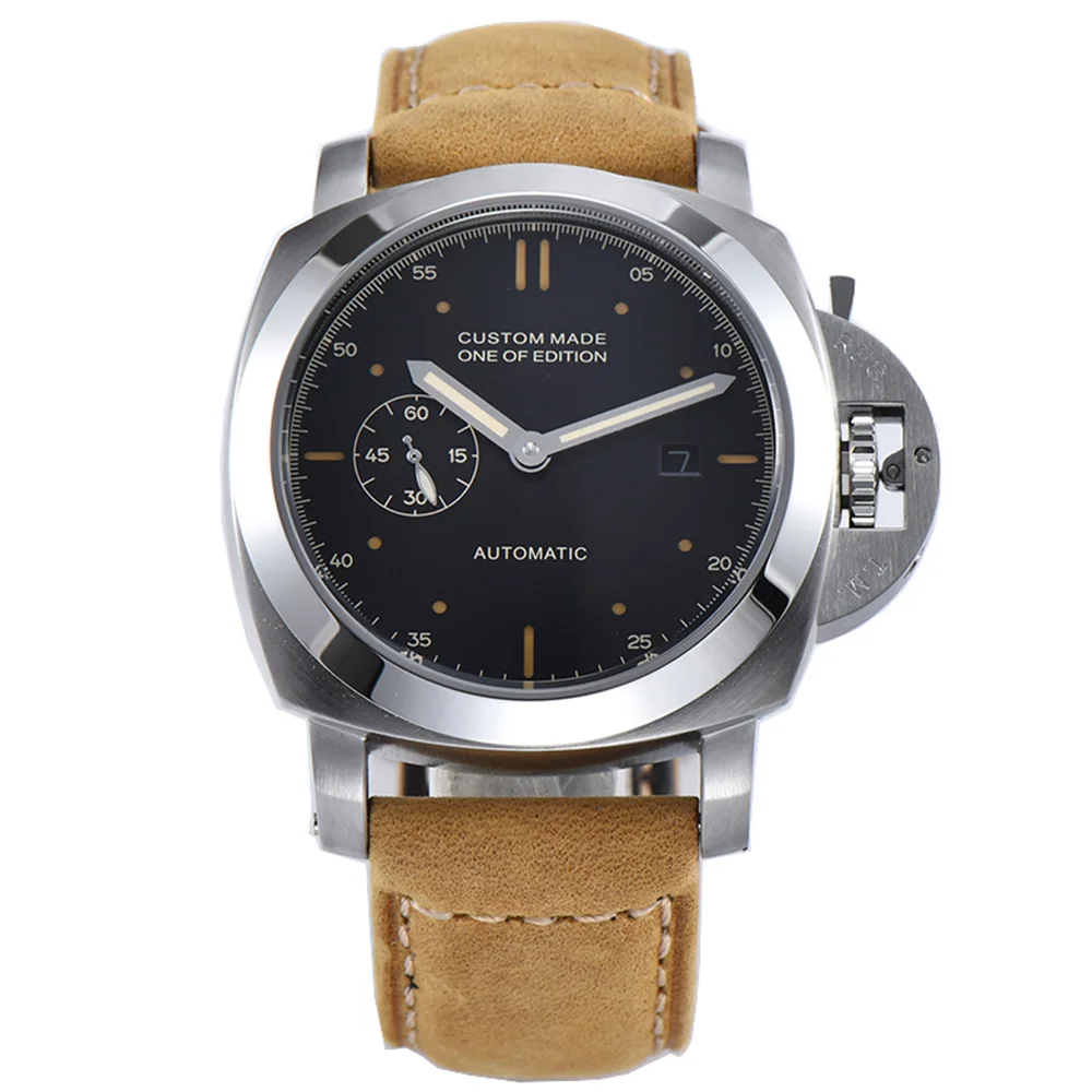 44MM Watch Men Stainless Steel Case Automatic Movement Luminous Waterproof Date Watch Men's Clock Military Leather Strap
44MM Watch Men Stainless Steel Case Automatic Movement Luminous Waterproof Date Watch Men's Clock Military Leather Strap