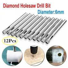 12Pcs 6mm Diamond Cutter Hole Saw Drill Bit Tools Set For Tile Ceramic Glass 12Pcs* 6mm Diamond Coated Drill Bit Power Tools
12Pcs 6mm Diamond Cutter Hole Saw Drill Bit Tools Set For Tile Ceramic Glass 12Pcs* 6mm Diamond Coated Drill Bit Power Tools