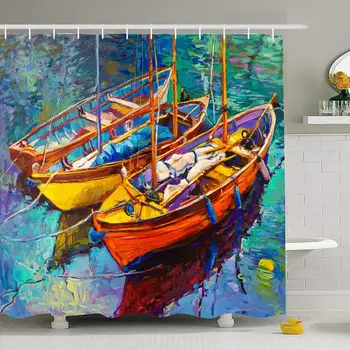 Shower Curtain Set with Hooks 72x78 Boat Original Sketch Oil Painting On Backdrop Fishing Sail Canvas Creativity Artwork Boats
Shower Curtain Set with Hooks 72x78 Boat Original Sketch Oil Painting On Backdrop Fishing Sail Canvas Creativity Artwork Boats