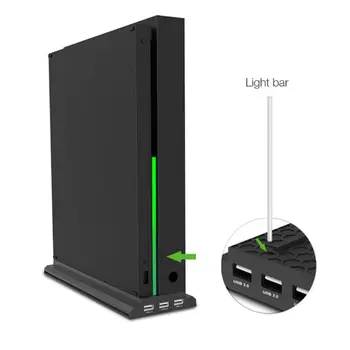 

Vertical Stand for X-box One X Game Console Gamepad Controle Cooling Fan with 3 USB Ports Support Charger for X-box One Controll