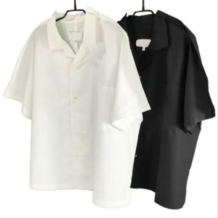 Solid Color Loose Oversize Shirt Turndown Collar Single Breasted Patch Pocket Short Sleeve for Men and Women M2
Solid Color Loose Oversize Shirt Turndown Collar Single Breasted Patch Pocket Short Sleeve for Men and Women M2