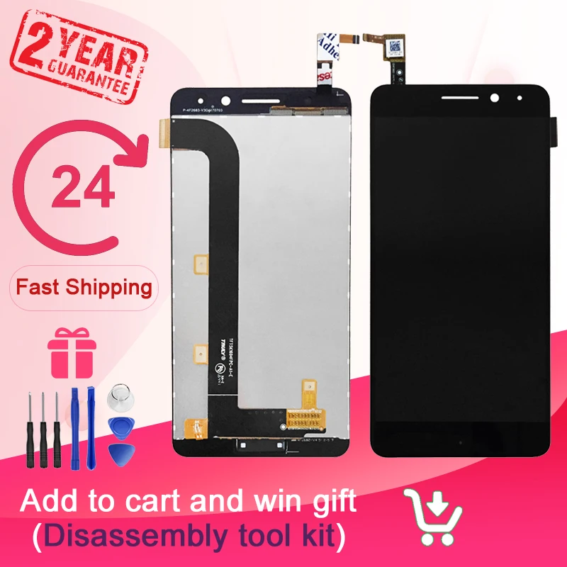 Черный/белый для General mobile GM5 Plus ЖК дисплей + сенсорный экран 100% протестированный