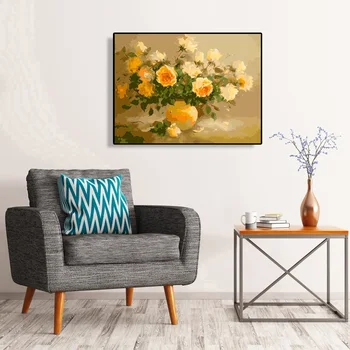 Oil Painting By Numbers Kit DIY Flower Bouquet Canvas Oil Art Picture Craft Frameless Modern Wall Art Picture Home Decorations
Oil Painting By Numbers Kit DIY Flower Bouquet Canvas Oil Art Picture Craft Frameless Modern Wall Art Picture Home Decorations