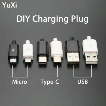 YuXi 10Pcs DIY 5A Micro USB Male Plug Connectors Kit Type-C DIY Data Cable USB Charging Connector Plug Accessories
YuXi 10Pcs DIY 5A Micro USB Male Plug Connectors Kit Type-C DIY Data Cable USB Charging Connector Plug Accessories