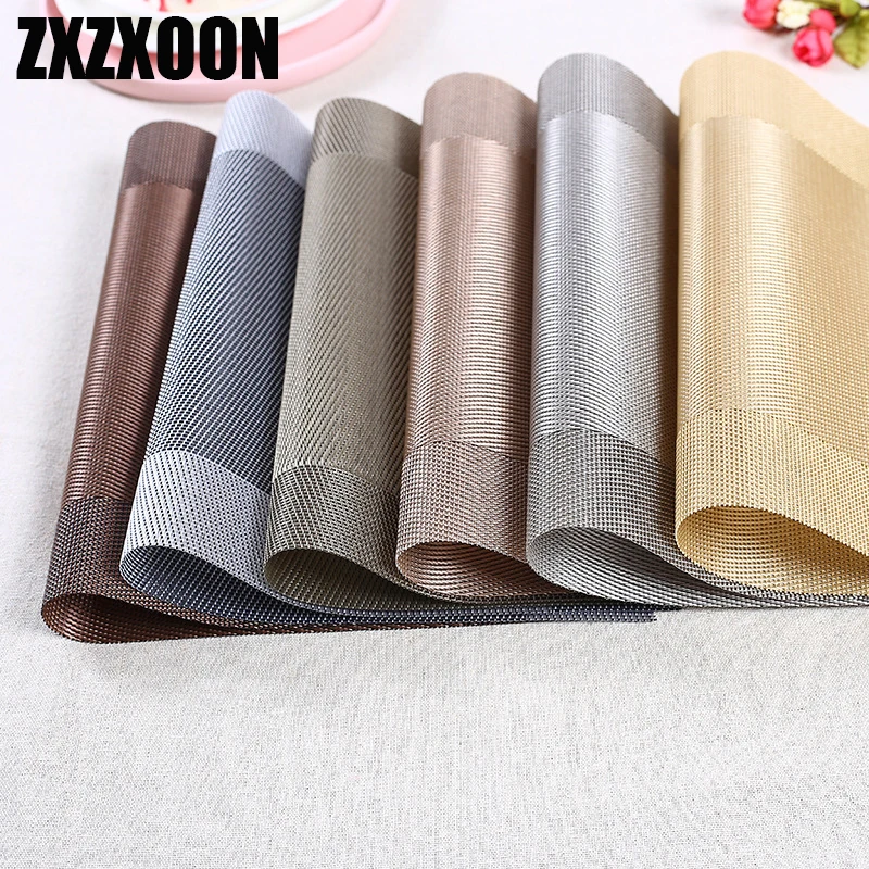 Non-slip PVC 30x45cm Placemats Table Mats Pads for Dining Table Luxury Washable Place Mats Pads Kitchen Decoration Accessories
Non-slip PVC 30x45cm Placemats Table Mats Pads for Dining Table Luxury Washable Place Mats Pads Kitchen Decoration Accessories