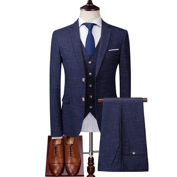 Suit suit (Blazer +pants+vest) men's banquet business British style suit suit fashion print Slim high-end custom suits
Suit suit (Blazer +pants+vest) men's banquet business British style suit suit fashion print Slim high-end custom suits
