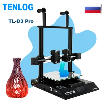 

TENLOG TL-D3 Pro 3D Printer Independent Dual Extruder Double Z-axis Support Filament Detection Resume Function Moscow Russia