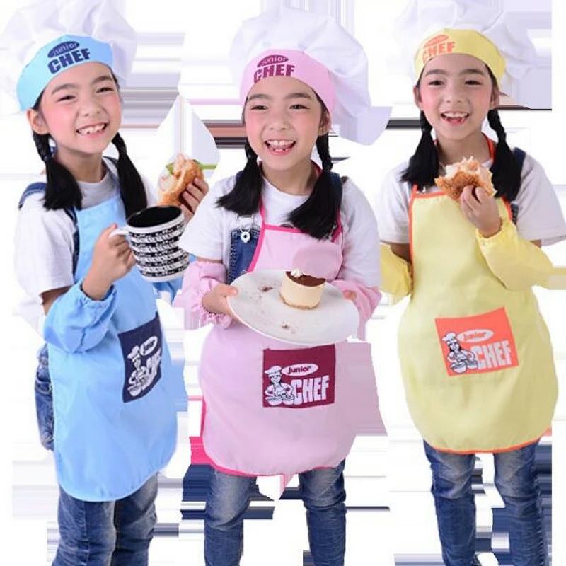 Cute Children Apron Fashion Chef Hat Pocket Set Kids Craft Art Kitchen Cooking Chef Suit Drink Food Baking DIY Painting SYT9244
Cute Children Apron Fashion Chef Hat Pocket Set Kids Craft Art Kitchen Cooking Chef Suit Drink Food Baking DIY Painting SYT9244