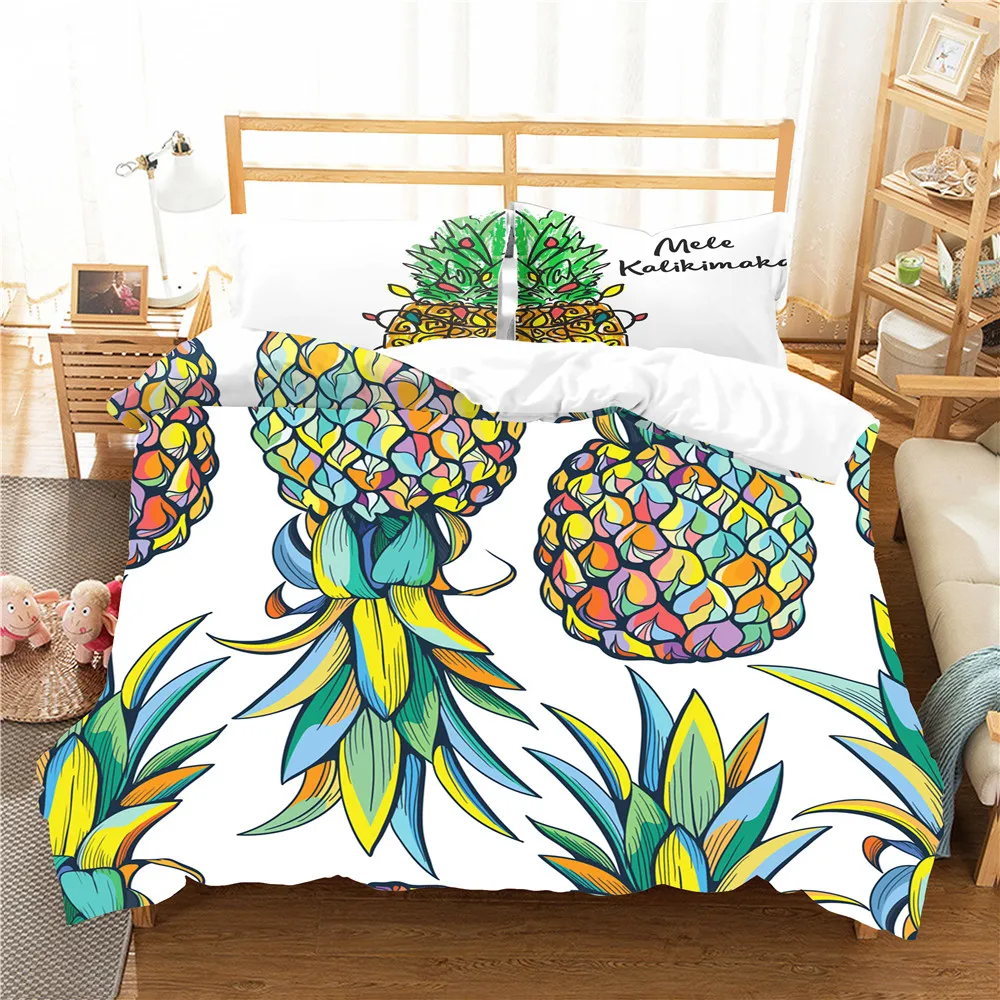 King Size Comforter Set Bedding Clothes Color Pineapple Printed Home Textiles with Pillowcase King Single Size Bed Linens
King Size Comforter Set Bedding Clothes Color Pineapple Printed Home Textiles with Pillowcase King Single Size Bed Linens