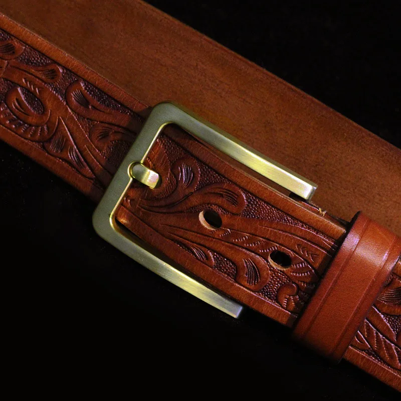 Men Women Retro Carved Cowhide Pin Buckle Belt High Quality Genuine Leather Women's Men's Belt Luxury Brand Women Leather Belts
Men Women Retro Carved Cowhide Pin Buckle Belt High Quality Genuine Leather Women's Men's Belt Luxury Brand Women Leather Belts