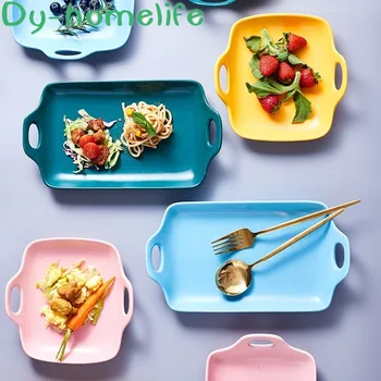Ceramic Tray Nordic Matte Colorful Square Plate Multi-function Baking Tray Western Food Tray Storage Tray Home Kitchen Supplies
Ceramic Tray Nordic Matte Colorful Square Plate Multi-function Baking Tray Western Food Tray Storage Tray Home Kitchen Supplies