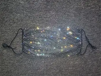 AB Diamond Crystal Masquerade Mask for Face Dance Party Jewelry Mesh Net Sequined Black Face Mask Fashion for Women Girls 2020
AB Diamond Crystal Masquerade Mask for Face Dance Party Jewelry Mesh Net Sequined Black Face Mask Fashion for Women Girls 2020