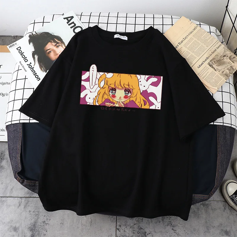 Women Casual Tshirt White Cartoon Funny Girl Printed Streetwear Female Tops Tee Short Sleeve Fashion T Shirt Hip Hop Clothes Women Casual Tshirt White Cartoon Funny Girl Printed Streetwear Female Tops Tee Short Sleeve Fashion T Shirt Hip Hop Clothes