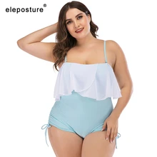 ワンピース水着 2020 セクシーなプラスサイズ水着女性は水着夏のビーチウェアプリントモノキニ水着 4XL(China)