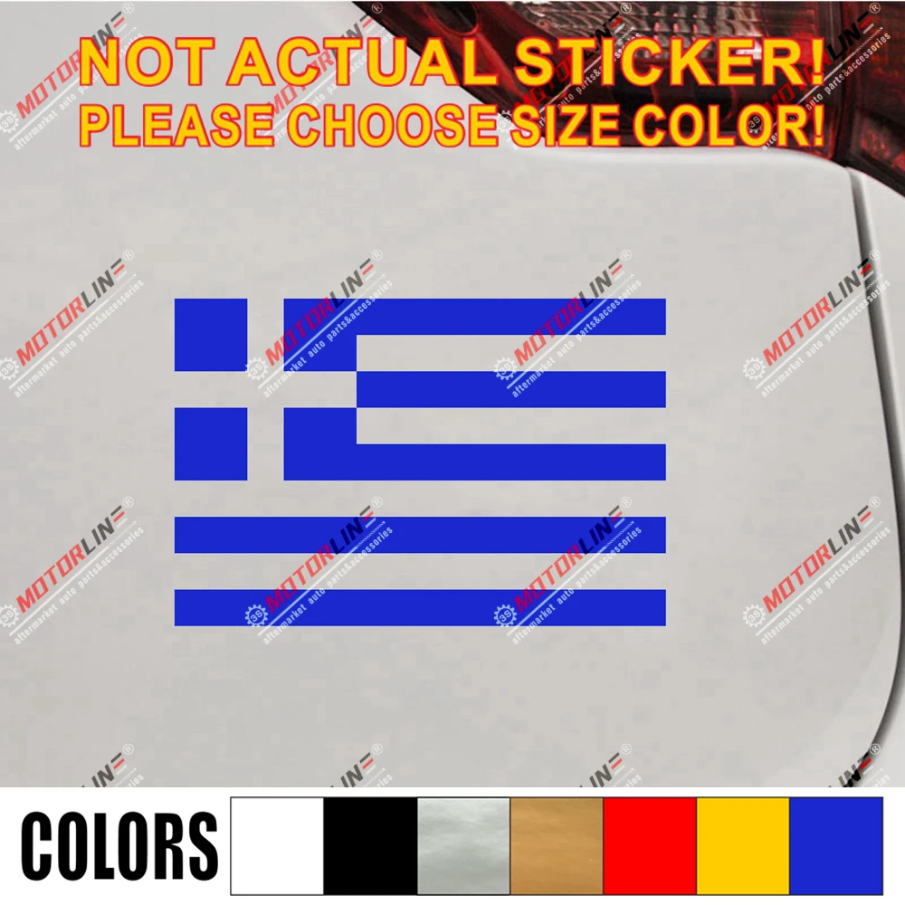 

Греческая наклейка с флагом Греции, Виниловая наклейка для автомобиля, модель bkgrd