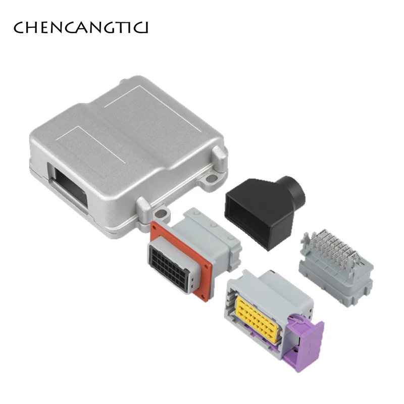 1 set/pcs 24 pin/way waterproof automotive ecu Aluminum box enclosure shell with mating male female fci connectors
1 set/pcs 24 pin/way waterproof automotive ecu Aluminum box enclosure shell with mating male female fci connectors