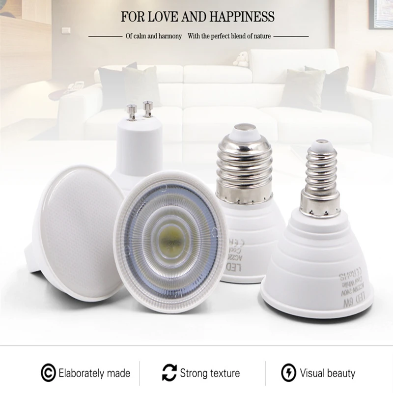 5-20Pcs/Lot LED spotlight Light GU10 MR16 GU5.3 E27 E14 Bulb 6W 220V Lampada Condenser lamp Diffusion Spotlight Energy Saving
5-20Pcs/Lot LED spotlight Light GU10 MR16 GU5.3 E27 E14 Bulb 6W 220V Lampada Condenser lamp Diffusion Spotlight Energy Saving