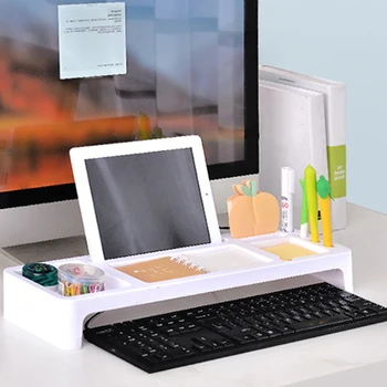 Plastic Office Table Organizer Desk Keyboard Rack Stationery Storage Holder Computer Home Office Desktop Storage Shlelf
Plastic Office Table Organizer Desk Keyboard Rack Stationery Storage Holder Computer Home Office Desktop Storage Shlelf