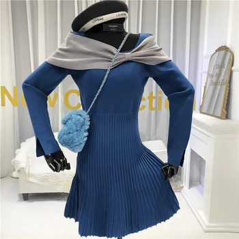 Sweet Bow Mini Dress Knitted A-Line Solid Slash Neck Vestidos De Moda 2020 Primavera Designer Women Dresses Red Blue
Sweet Bow Mini Dress Knitted A-Line Solid Slash Neck Vestidos De Moda 2020 Primavera Designer Women Dresses Red Blue