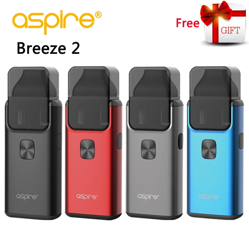 Electronic Cigarette Aspire Breeze 2 AIO Vape Kit Built-in 1000mAh Battery 3ml/2ml Tank Atomizer vaporizador Vaper VS ijust s
Electronic Cigarette Aspire Breeze 2 AIO Vape Kit Built-in 1000mAh Battery 3ml/2ml Tank Atomizer vaporizador Vaper VS ijust s