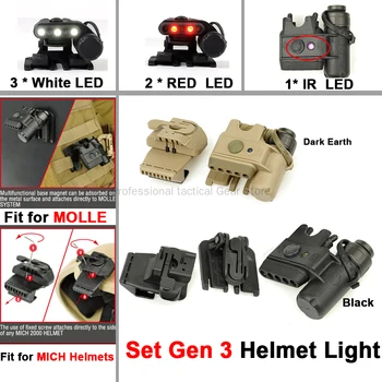 Night Evolution Tactical Helmet Light Set Gen 3 White Red infrared LED Gen iii Light Mount 360 Rotate For Mich helmets For MOLLE
Night Evolution Tactical Helmet Light Set Gen 3 White Red infrared LED Gen iii Light Mount 360 Rotate For Mich helmets For MOLLE